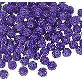 PATIKIL 10mm Clay Rhinestone Beads for Jewelry Making, 160 Pcs Sparkly Round Disco Beads Shiny Diamond Ball Beads Bulk for DIY Crafting Bracelet Earring Pens, Purple