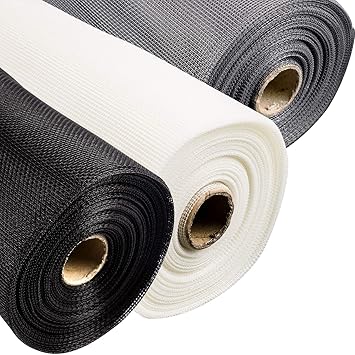 Fliegennetz für Fenster und Türen | Fliegengitter Fliegengitter Fiberglasgewebe gegen Mücken, Spinnen, Fliegen etc. | Weiss |