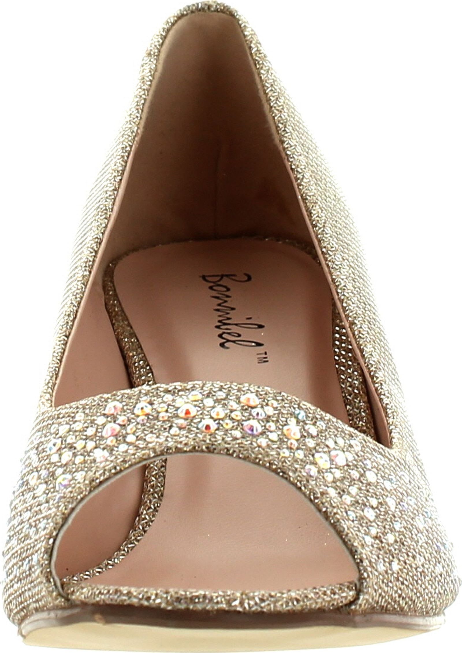 Bonnibel Wonda-2 Womens Peep Toe Low Heel Glitter Dress Pumps - Image 4