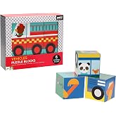Petit Collage Vehicles Puzzle Blocks