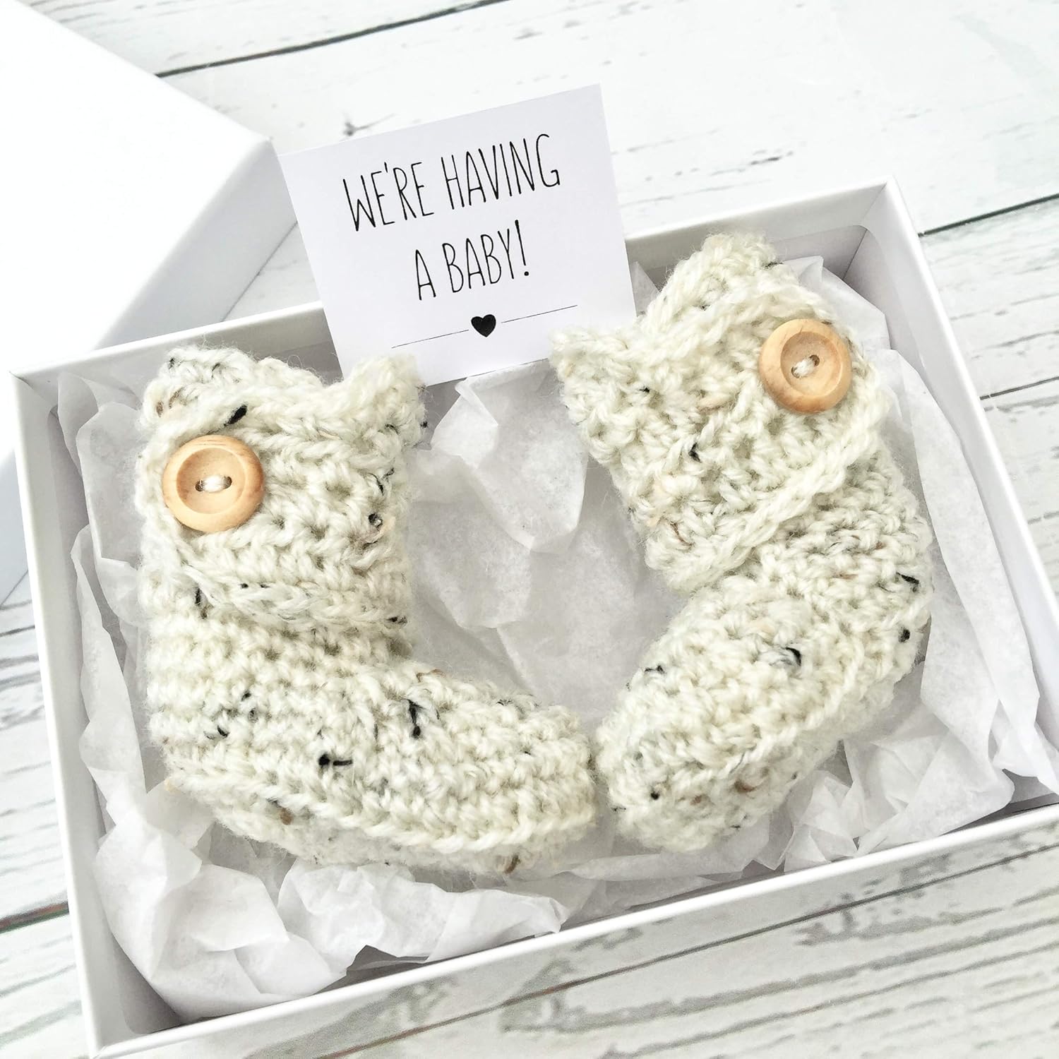 new baby reveal, pregnancy announcement baby booties Amazon.co.uk