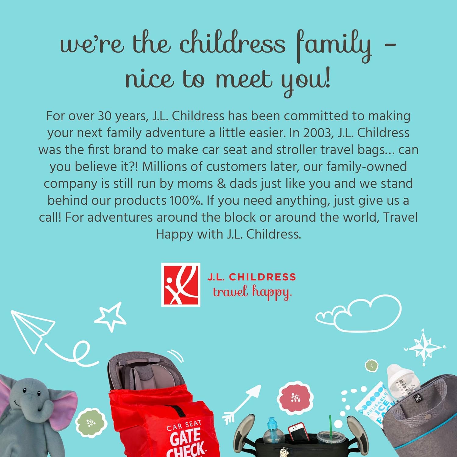 J.L. Childress Gate Check Bag for Single Umbrella Strollers, Durable and Lightweight, Water-Resistant, Drawstring Closure with Adjustable Lock, Webbing Handle, Includes Stretch Zipper Pouch, Red : Baby Stroller Travel Bags : Baby