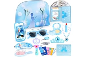 TSDATOWR Kids Play Purse for Little Girls with Accessories, Handbag, Pretend Makeup Set, Wallet, Toy Phone, Play Jewelry Princess Toys Christmas Birthday Gifts for Girls 3 4 5 6 Year Old