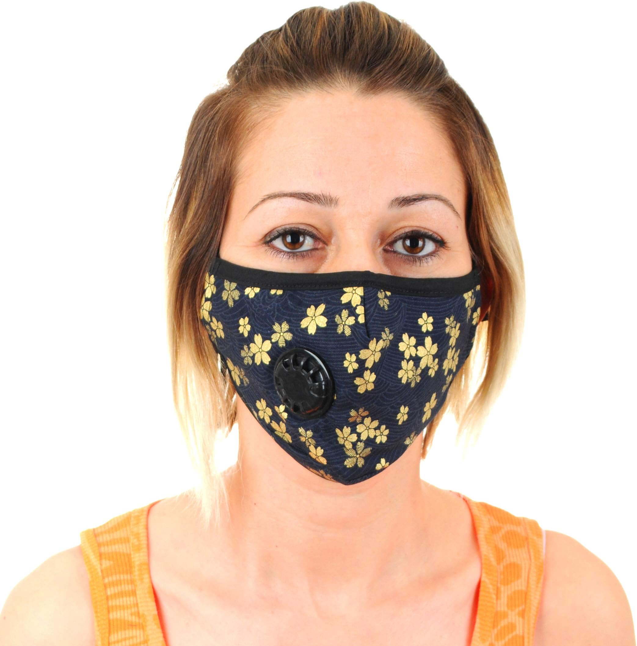 Full Seal Pollution Dust Mask for Cold Weather - Washable and Reusable Cotton Mouth Mask With Adjustable Ear Loops Perfect for Blocking Smoke, Smog and Dusty Air