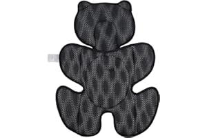 Easicozi 3D Mesh Newborn Baby Support Cushion Infant Insert Breathable Liner for Good Ventilation and Less Sweat in Hot Area, Compatible with Stroller, Car seat, High Chair Etc. (Black)