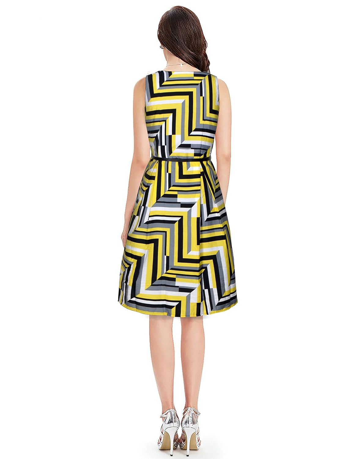 purvaja women's crepe skater dress