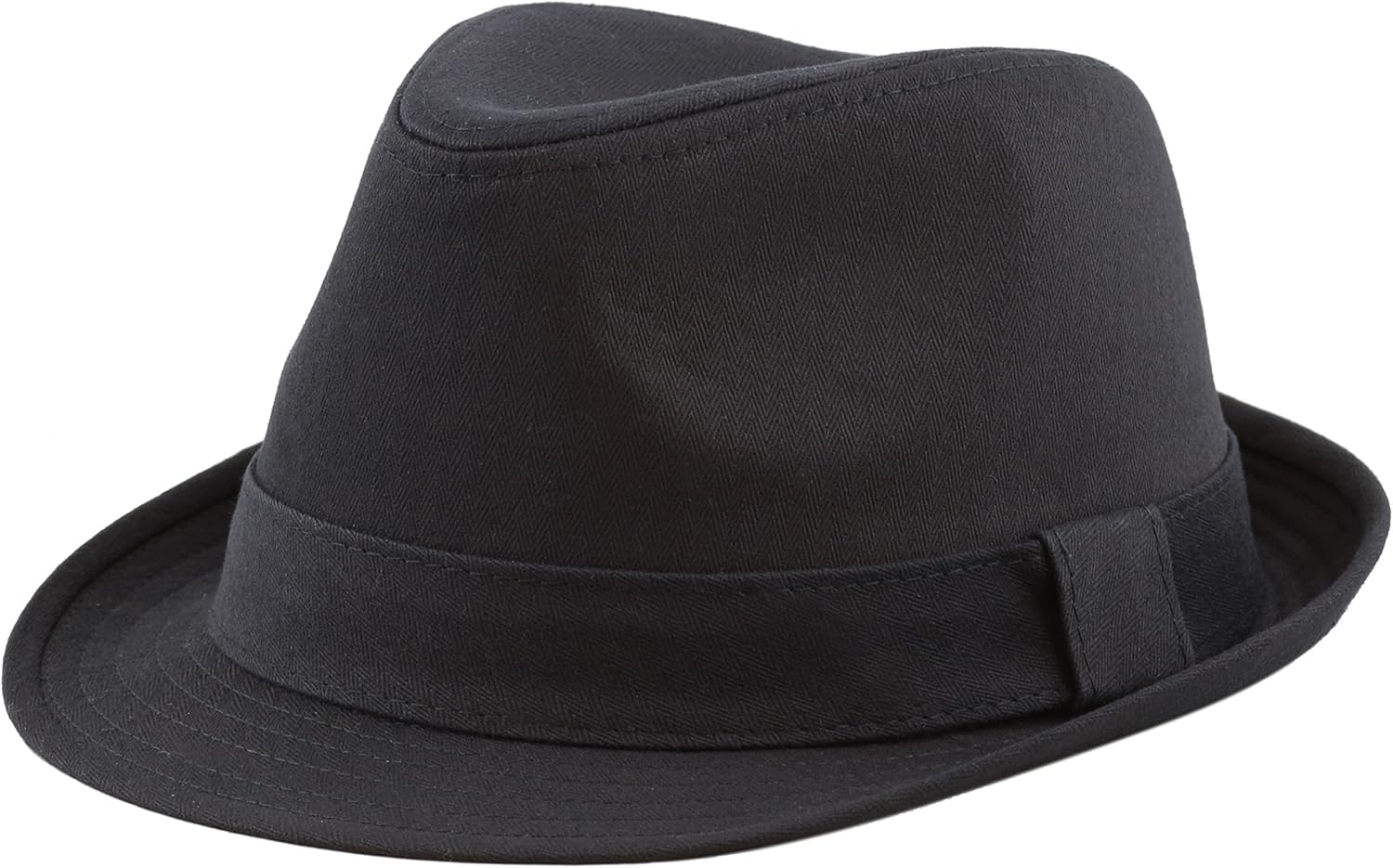 The Hat Depot Premium Paisley Lining Unisex Cotton & Twill Herringbone Cotton Fedora Hat at  Men’s Clothing store