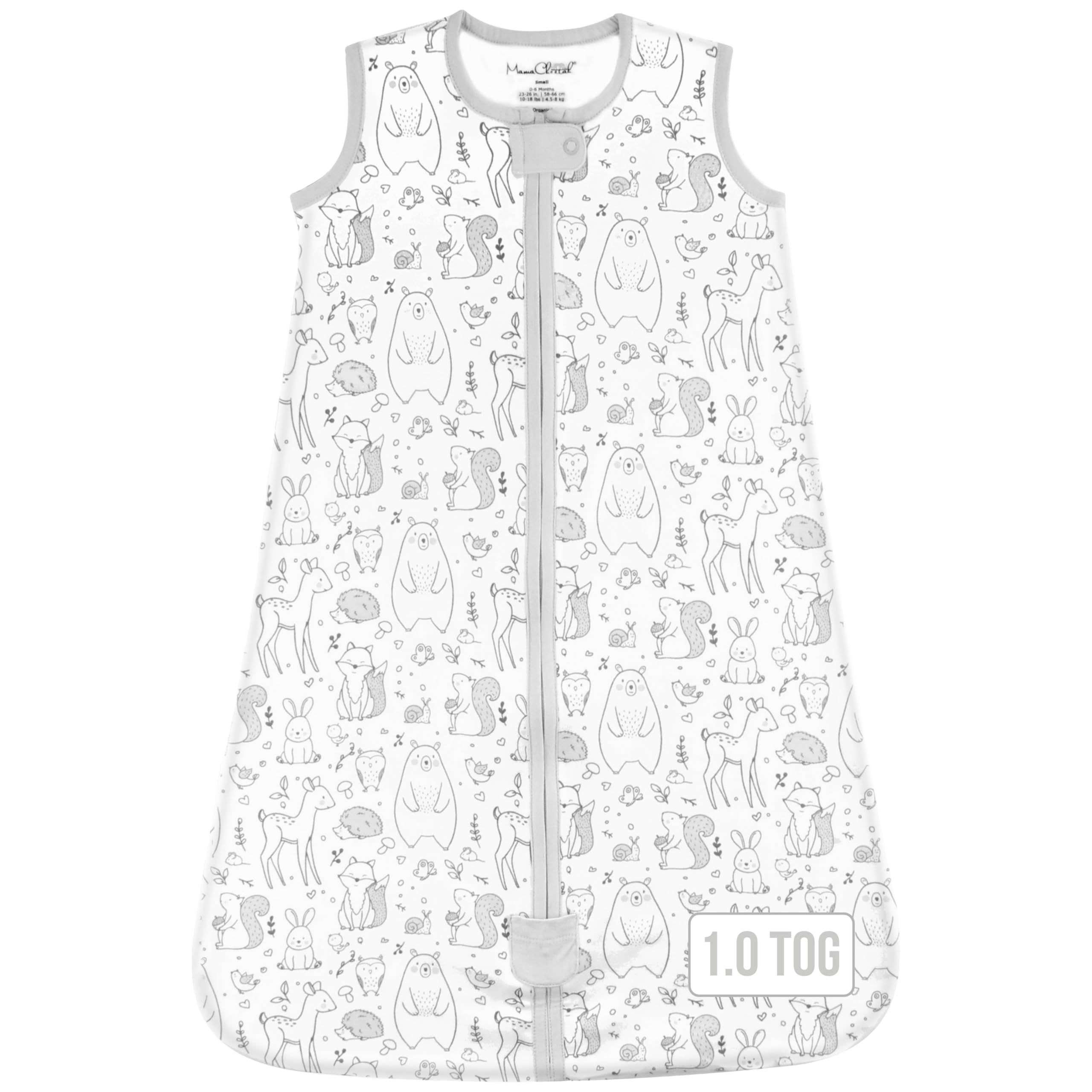 Mama Cheetah Baby Sleep Sack 1.0 TOG, Organic Cotton Baby Wearable Blanket with Two-Way Zipper, Swaddle Transition Sleeping Bag, All-Season Sleep Sack for Newborn Infant Boy Girl, 0-6 Months, 1-Pack — image 1