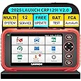 LAUNCH CRP129I V2.0 OBD2 Scanner, 2025 Lifetime Free Update Scan Tool with 12 Reset, ABS Bleeding/TPMS/Oil/EPB/SAS/BMS/Adblue/Headlamp/Throttle Reset, Injector Coding, Auto VIN, Battery Test