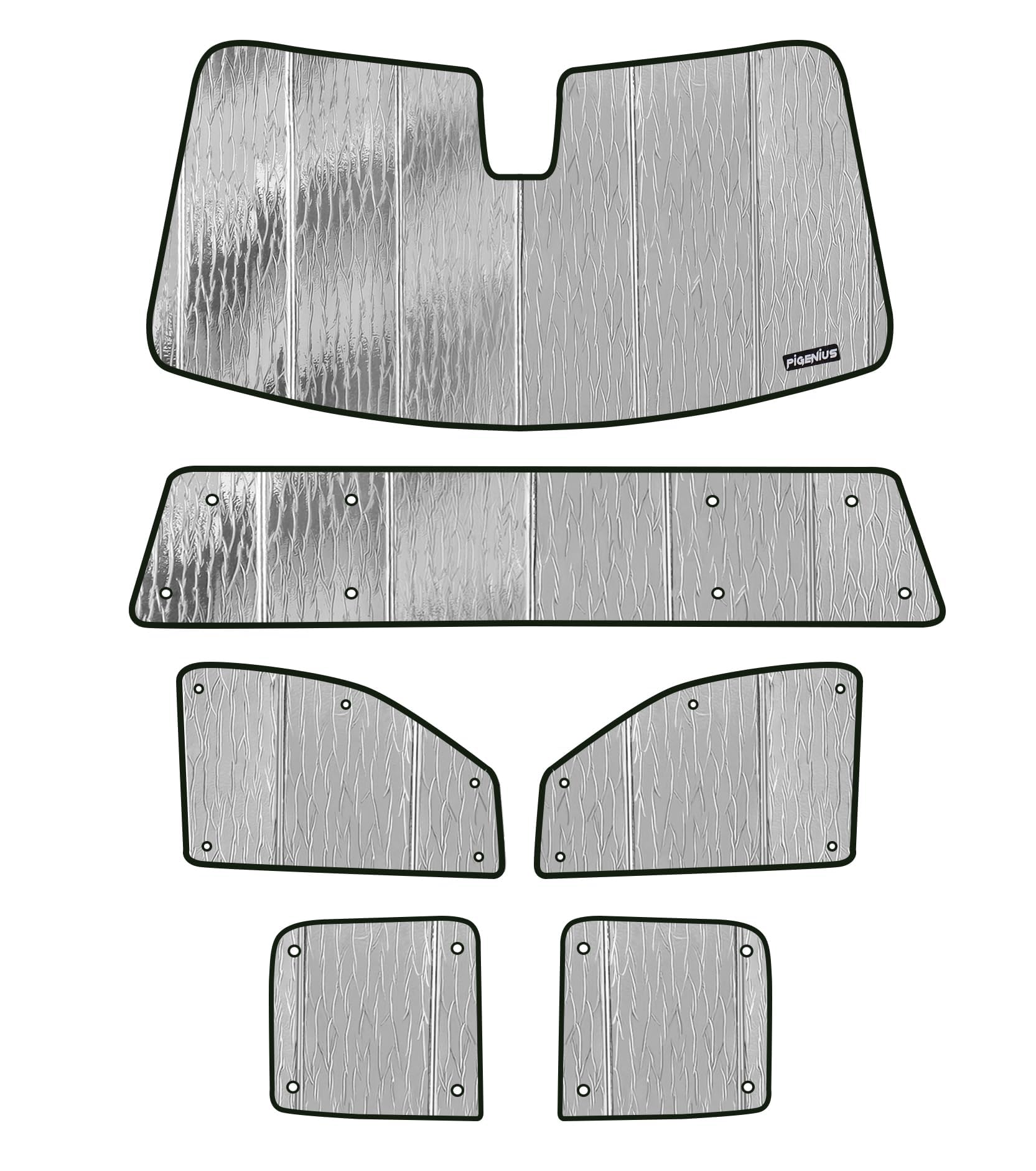 Photo 1 of Pigenius Sunshade Set Compatible with 2019-2024 Chevrolet Silverado/GMC Sierra 2500 3500-Extended Cab-Rear Tailgate Sunshade Open