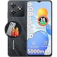 Blackview Wave 8C Unlocked Android Phones, Android 14 Unlocked Phones, Octa-Core 6GB+64GB/SD 2TB, 5000mAh Smart Phone, 6.56" HD, 2 Years Warranty, 3 Card Slots, 4G Dual T-Mobile, 3.5mm Headphone Jack