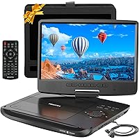 MEGATEK 12.5" Portable DVD Player with 10.5" Screen & Headphones, Car DVD Player for Kids with Headrest Mount, 6-Hour Battery