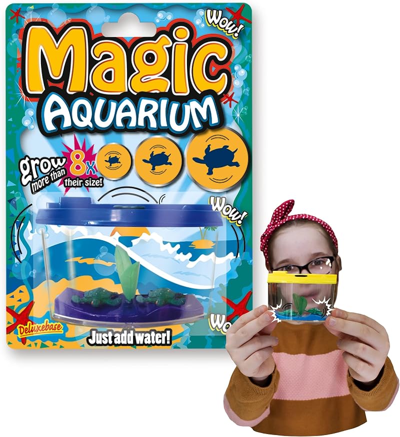 Deluxebase Magic Aquarium Sea Turtles Toy Grow Toy Fish Tank Kit Kids
