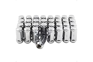 Wheel Accessories Parts 32 Pcs M14x1.5 14x1.5 Thread Bulge Acorn 1.90" Long Lug Nuts Chrome 3/4" 19mm Hex Fits Chevy Silverado GMC Sierra 2500 3500 ｜ Ford F-250 F-350 ｜ Ram 2500 3500