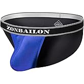 MUEBAIRES Men's Bikini Underwear with Support Pouch Lift Shape Enhance High Leg Sexy Design Comfort Fit Briefs