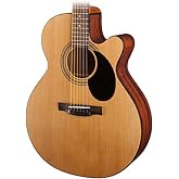 Jasmine S34C Orchestra Cutaway Acoustic Guitar Natural | Spruce top; Sapele back and sides; Cutaway body