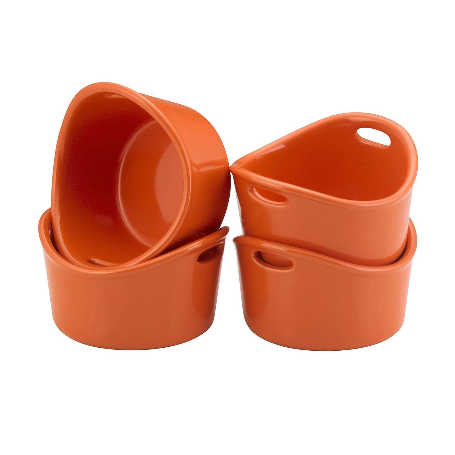 Rachael Ray 55255 Ramekins Dipping Cups, 10-Ounce, Orange