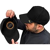 Temple Tape Iconic Fleece Lined Trucker Hats – Winter Hat - Designed for Men & Women – Mesh Back - Adjustable Snapback