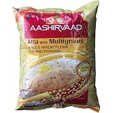 Aashirvaad Atta with Multigrains, Whole Wheat Flour with Multigrains, Wheat, Soya, Chick Pea, Maize, Psyllium Husk, Enduring Value, Product of India (4lb)
