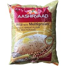 Amazon.com : Aashirvaad Atta with Multigrains, Whole Wheat Flour ...