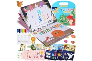 VUIYA Activity Busy Books for Kids Ages 3-5 | Preschool Learning Activities Workbooks with Letter Tracing Handwriting Practice, Autism Sensory Pre-Assembled Educational Toys Gifts for Toddlers Boys Girls