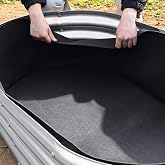 4x2x1FT Raised Garden Bed Liner for Gardening Outdoor, 2mm Thick, Oval | Fabric Garden Grow Bed Bags for Outdoor Metal Planter Raised Garden Beds, 60 Gallon Capacity Large Vegetable Growing Boxes