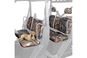 KEMIMOTO 1680D Camo Seat Covers Compatible with 2020-2025 Polaris Ranger Crew 1000 Premium, 2017-2021 Ranger Crew XP 1000, UTV Seat Cover Set with Headrest Cover