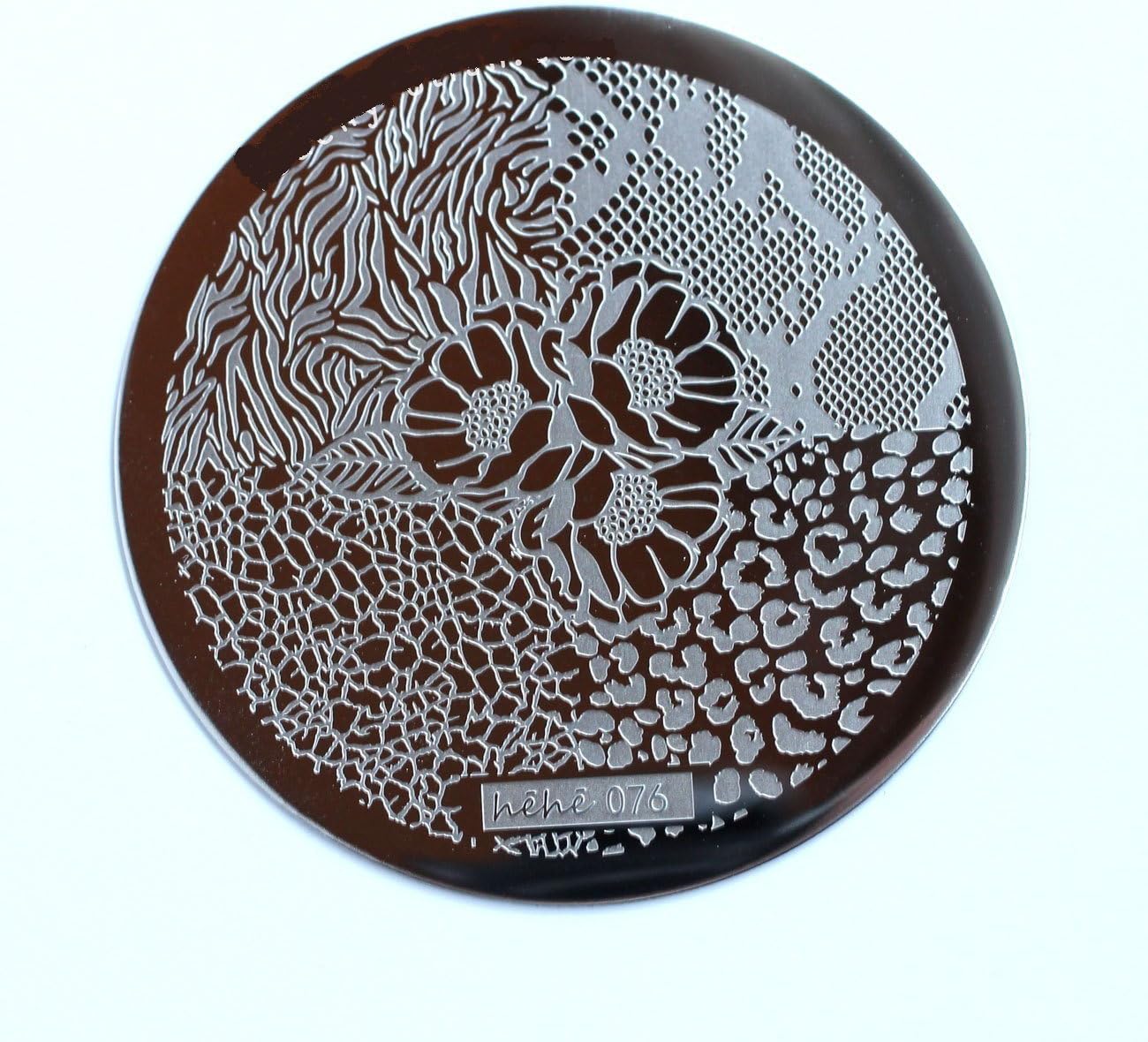 hehe Metal Nail Art Stamping Plate, 76, Steel