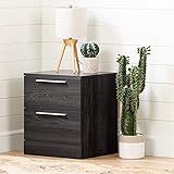 Amazon Com South Shore Gravity 2 Drawer Nightstand Gray Maple Furniture Decor