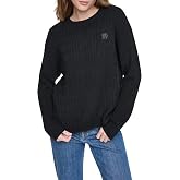 DKNY Women's Long Sleeve Crew Neck Sweater