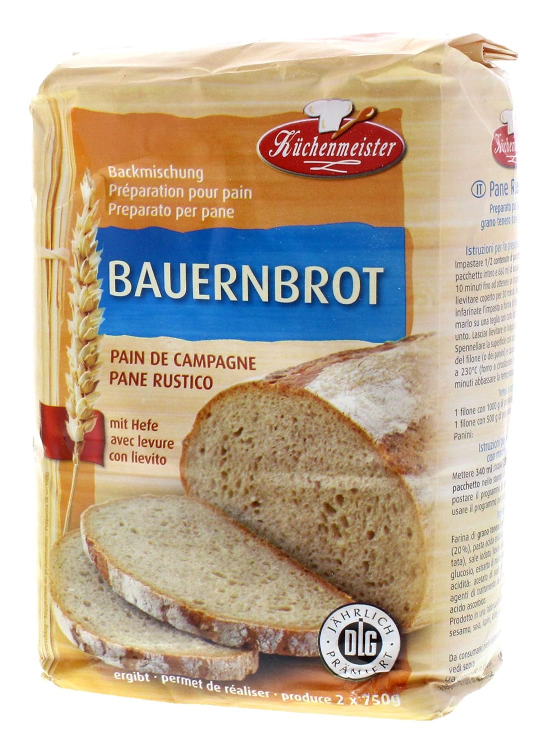 1kg Küchenmeister BAUERNBROT Backmischung: Amazon.de: Lebensmittel