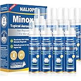8 Pack 5% Minoxidil Foam for Men & Women, Hair Regrowth Treatment, Extra Strength, Biotin-Infused, Unscented, 8 Bottles (60ml Each), 8-Month Supply, Promotes Thicker & Fuller Hair