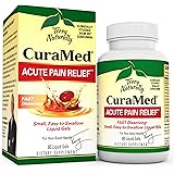 Terry Naturally CuraMed Acute Pain Relief, 60 Liquid Gels - with BCM-95 Curcumin, BOS-10 Boswellia & Black Sesame Seed Oil -