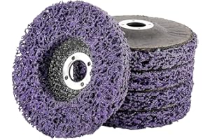 WerkWeit [5 PCS] 4" x 60# Poly Strip Disc Wheel Paint Rust and Oxidation Removal Clean for Angle Grinder