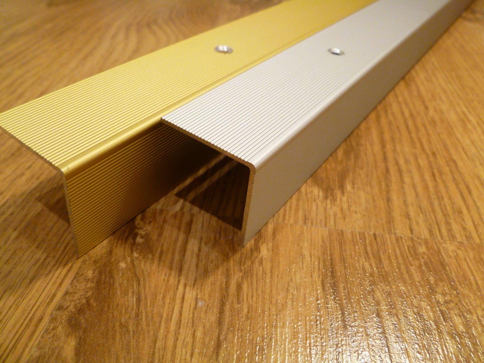 SELF ADHESIVE ALUMINIUM STAIR EDGE NOSING -TRIM 30x30 (Anodised Gold) by Cayrus