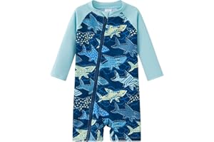 UMELOK Baby Boys' Swimsuit Full Zip UPF 50+ Sun Protection Swimwear