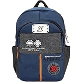 Naruto Shippuden Shinobi Symbols Blue 17.5" Adult Commuter Backpack