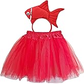 TIKSON Adorable Kids Fish Costume Headband and Tutu 2pcs Set for Halloween Animal Dress Up Accessories