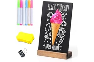YEEON 1 Pack 8.7x12 in Chalkboard Sign Small Chalkboard Decorative Chalkboard with Base Family Message Chalkboard Kid Chalkboard Store Poster Display