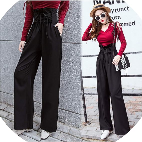 thin wide leg trousers