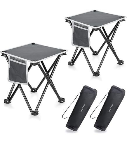 Amazon.com: TRIPLE TREE 2 Pack Camping Stool, Grey, 13.8 Inch