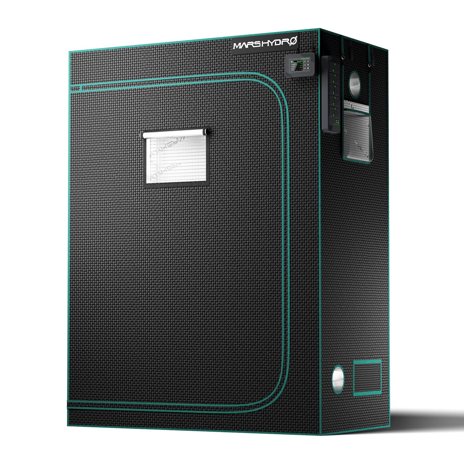 Photo 1 of MARS HYDRO 5x2.6 Advanced Grow Tent, 60"x32"x80" High Reflective Mylar 1680D for Hydroponics Indoor Plant Growing, with Observation Window,Floor Tray and Smooth Zipper for TSL2000/SP3000