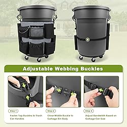 HODRANT 32-55 Gallon Trash Can Caddy Bag, Garbage
