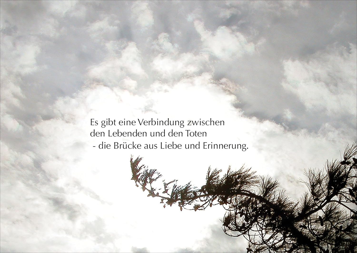 Trauerkarte Es Gibt Eine Verbindung Zwischen Den Lebenden