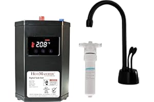 Westbrass DT1F272-62 9" Develosah 2-Handle Instant Hot and Cold Water Dispenser Faucet with HotMaster DigiHot Digital Tank Sy