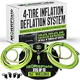 MORRFlate Quad+ 4 Tire Inflation & Deflation System – 800D Braided Hose – Fits Up to 155" Wheelbase – Manifold, Digital Gauge & Storage Bag Included (Hose Kit Only, No Compressor)