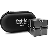 PILPOC theFube Infinity Cube Fidget Desk Toy - Premium Quality Aluminum Infinite Magic Cube with Exclusive Case, Sturdy, Heav