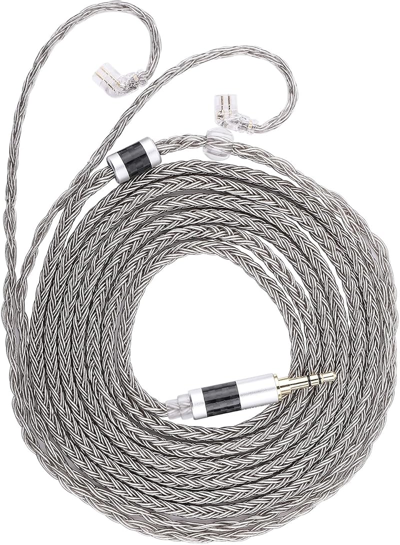 Linsoul Tripowin Zonie 2M IEM Cable 16 Core Silver Plated Earphone Cord