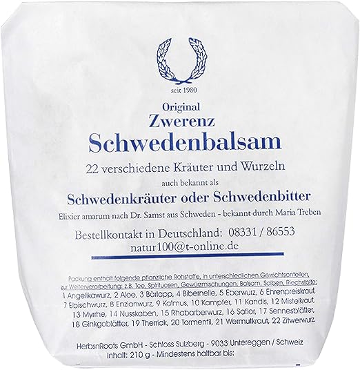 Amazon Com Original Zwerenz Swedish Bitters Made In Germany 22 Ingredients 210 Gr Health Personal Care