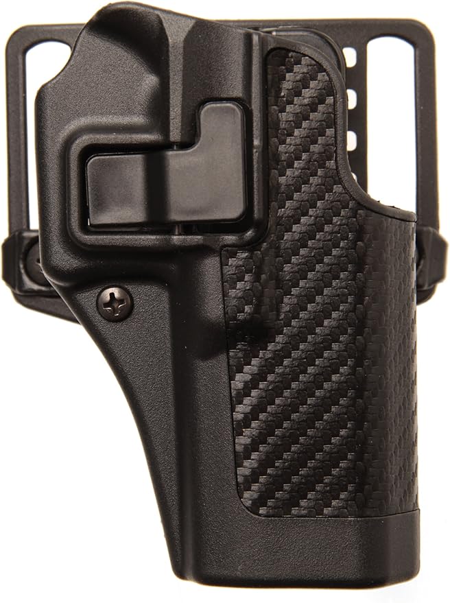 Blackhawk Serpa CQC holster showing SERPA Auto Lock and paddle platform